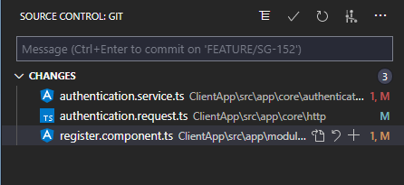Before git stash